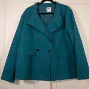 Old Navy teal peacoat
